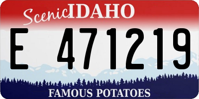 ID license plate E471219