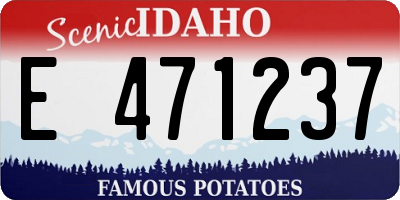 ID license plate E471237