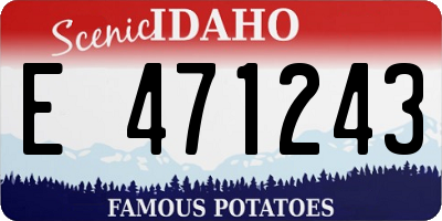 ID license plate E471243