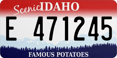 ID license plate E471245