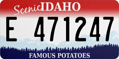 ID license plate E471247