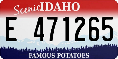ID license plate E471265
