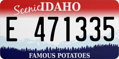 ID license plate E471335