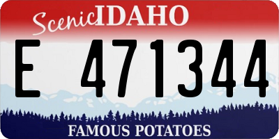 ID license plate E471344