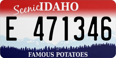 ID license plate E471346