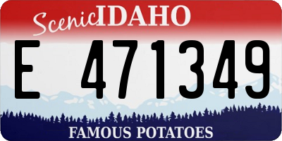 ID license plate E471349