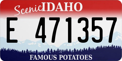 ID license plate E471357