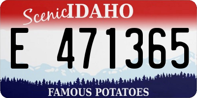 ID license plate E471365