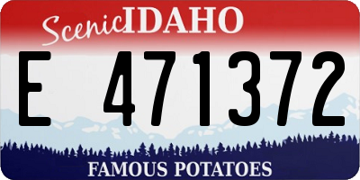 ID license plate E471372