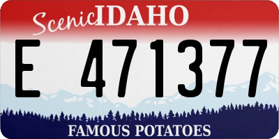 ID license plate E471377