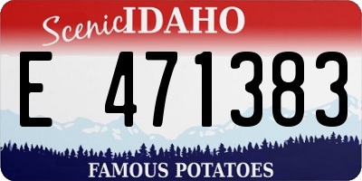 ID license plate E471383