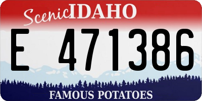 ID license plate E471386