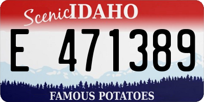ID license plate E471389