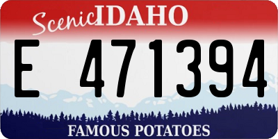 ID license plate E471394