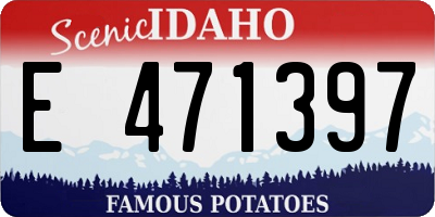 ID license plate E471397