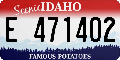 ID license plate E471402