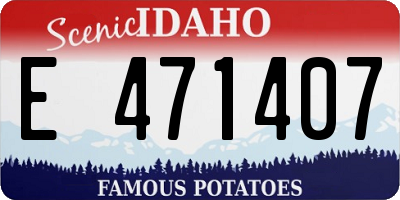 ID license plate E471407
