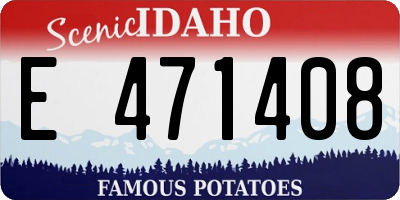 ID license plate E471408
