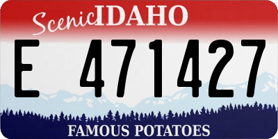 ID license plate E471427