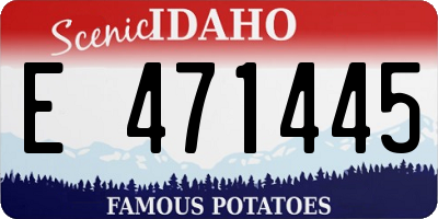 ID license plate E471445