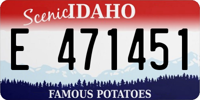 ID license plate E471451