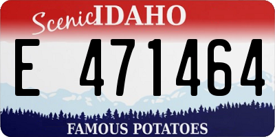 ID license plate E471464