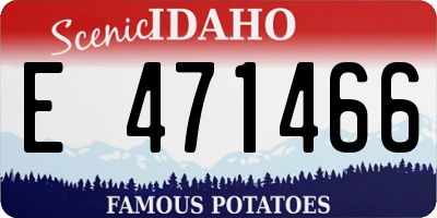 ID license plate E471466
