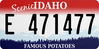ID license plate E471477