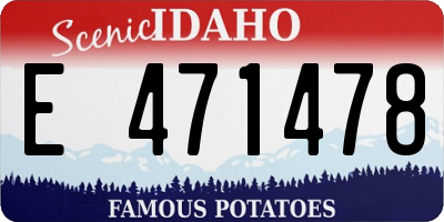 ID license plate E471478