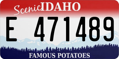 ID license plate E471489