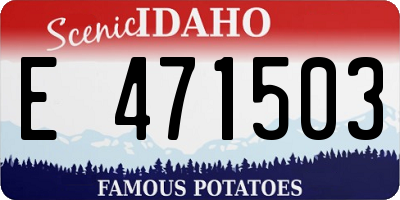 ID license plate E471503