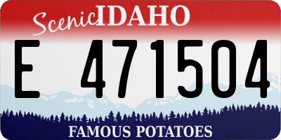 ID license plate E471504