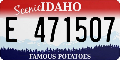 ID license plate E471507