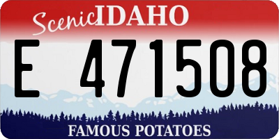ID license plate E471508