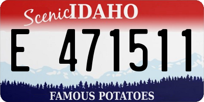 ID license plate E471511