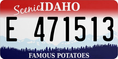 ID license plate E471513