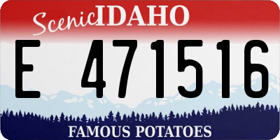 ID license plate E471516