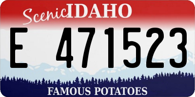 ID license plate E471523