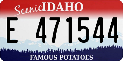 ID license plate E471544