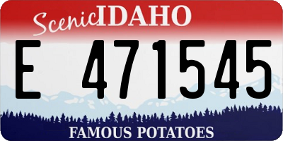 ID license plate E471545