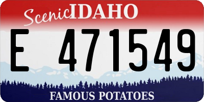 ID license plate E471549