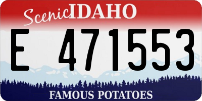 ID license plate E471553