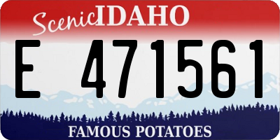 ID license plate E471561