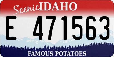 ID license plate E471563