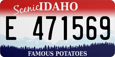 ID license plate E471569