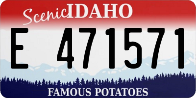 ID license plate E471571