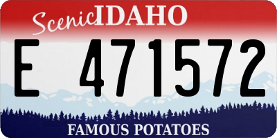 ID license plate E471572