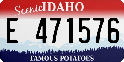 ID license plate E471576