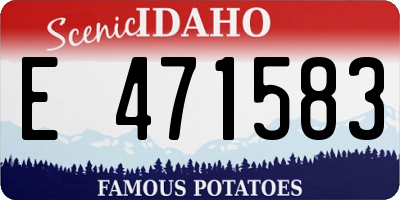 ID license plate E471583