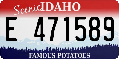 ID license plate E471589